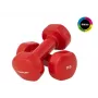 Tunturi Vinyl Dumbbells 3.0 kg x 2 Raudoni – Fiksuoto svorio hantelių rinkinys namų treniruotėms