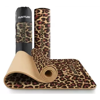 Tunturi jogos kilimėlis 8 mm leopardinis raštas