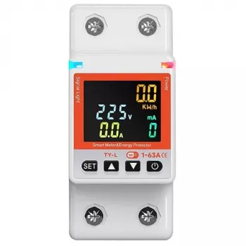TUYA Smart Energy Meter 2P+N 63A Wi-Fi | Vienfazis energijos skaitiklis su nuotoline priežiūra