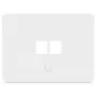 Ubiquiti UACC-WP-KEYSTONE-H-2P Universal Keystone Wall Plate (2 vnt.) – balta, vieno lizdo, ABS