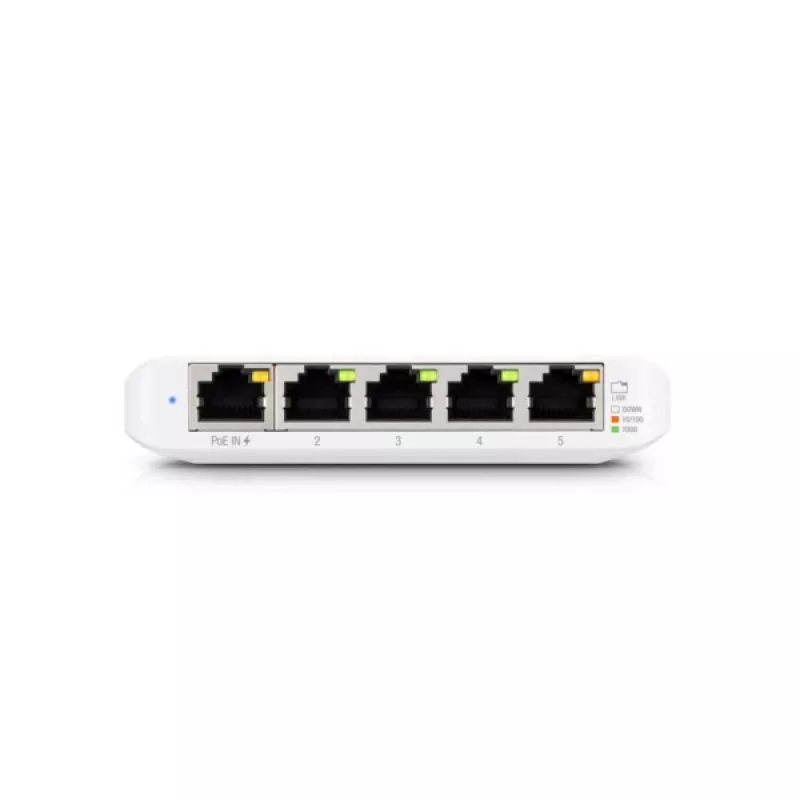 Ubiquiti UniFi USW Flex Mini 5 prievadų valdomas Gigabit PoE komutatorius baltas