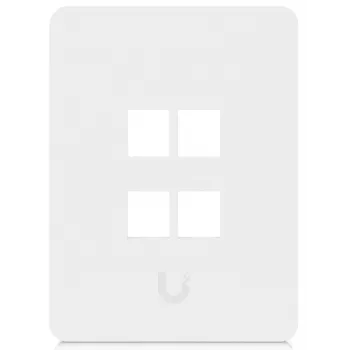 Ubiquiti Universal Keystone Wall Plate 4-Port Vertical – švarus, pritaikomas apdailos sprendimas (UACC-WP-KEYSTONE-V-4P)