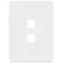 Ubiquiti Universal Keystone sieninė plokštė, švari, pritaikoma apdaila, 2 prievadų vertikali (UACC-WP-KEYSTONE-V-2P)