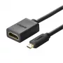 UGREEN 20134-20134 Micro HDMI vyriškas į HDMI moterišką adapterį - juodas