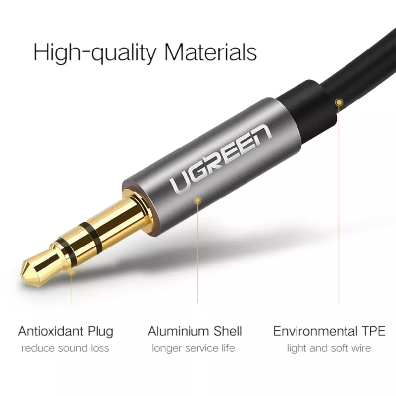 UGREEN 3.5mm AUX garso laidas 3m juodas