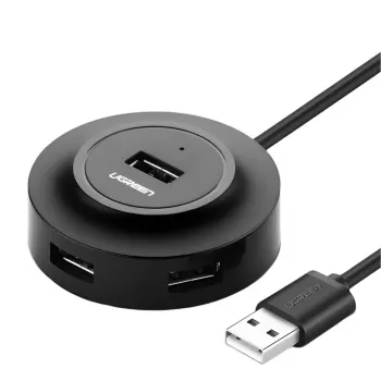 UGREEN 4-in-1 USB 2.0 Hub (20777) - juodas