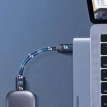 UGREEN 60559 USB-C dokavimo stotelė 9-in-1 šakotuvas su 4K HDMI, 3x USB 3.0, Gigabit Ethernet, SD/MicroSD, 100W PD, sidabrinis
