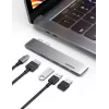 UGREEN 60559 5-in-2 USB-C šakotuvas, skirtas MacBook Pro/Air, USB-C PD 100W, HDMI 4K, 3x USB 3.0