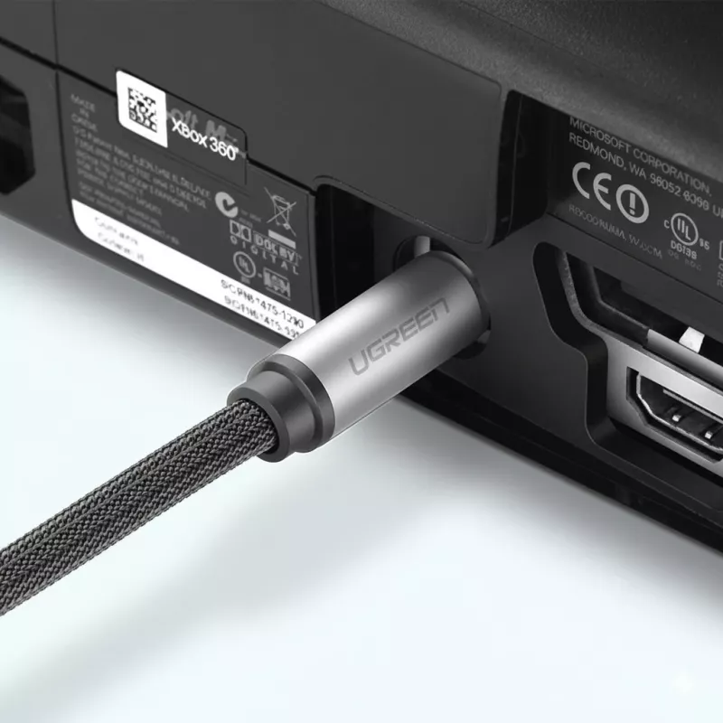 Ugreen AV108 10540 2 m skaitmeninis optinis garso kabelis Toslink/SPDIF, pilkas | Kur.lt