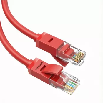 UGREEN Cat6 UTP Ethernet kabelis 2 m raudonas – 10Gbps didelės spartos RJ45 tinklo kabelis