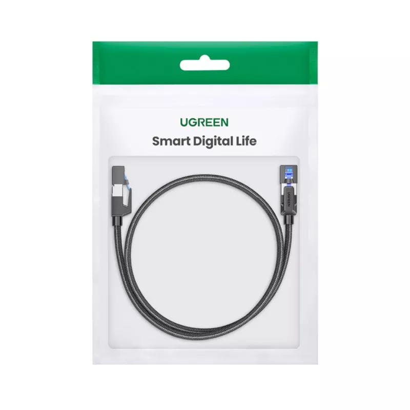 UGREEN Cat8 nailono pynės Ethernet kabelis - 40Gbps su moduliniais kištukais - 3m