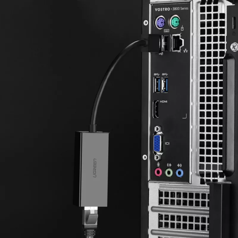 UGREEN CM111 USB 3.0 į RJ45 Gigabit Ethernet adapteris - juodas