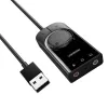 UGREEN CM129 USB-A į 3,5 mm išorinis stereo garso adapteris - juodos spalvos