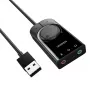 UGREEN CM129 USB-A į 3,5 mm išorinis stereo garso adapteris - juodos spalvos