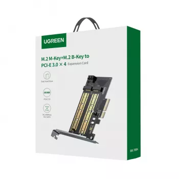 UGREEN CM302 M.2 NVMe į PCIe 3.0 x4 adapterio kortelė