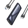 UGREEN CM400-90264 M.2 NVMe/SATA SSD korpusas 10Gbps USB-C 3.2 Gen 2, be įrankių, aliuminio, sidabrinis
