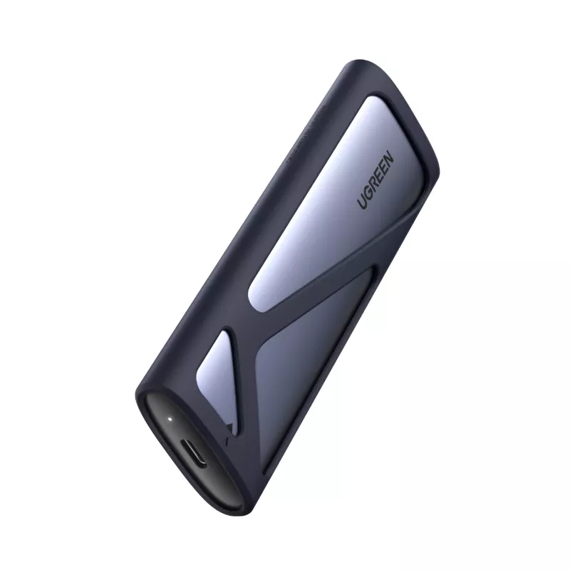 UGREEN CM400-90264 M.2 NVMe/SATA SSD korpusas 10Gbps USB-C 3.2 Gen 2, be įrankių, aliuminio, sidabrinis