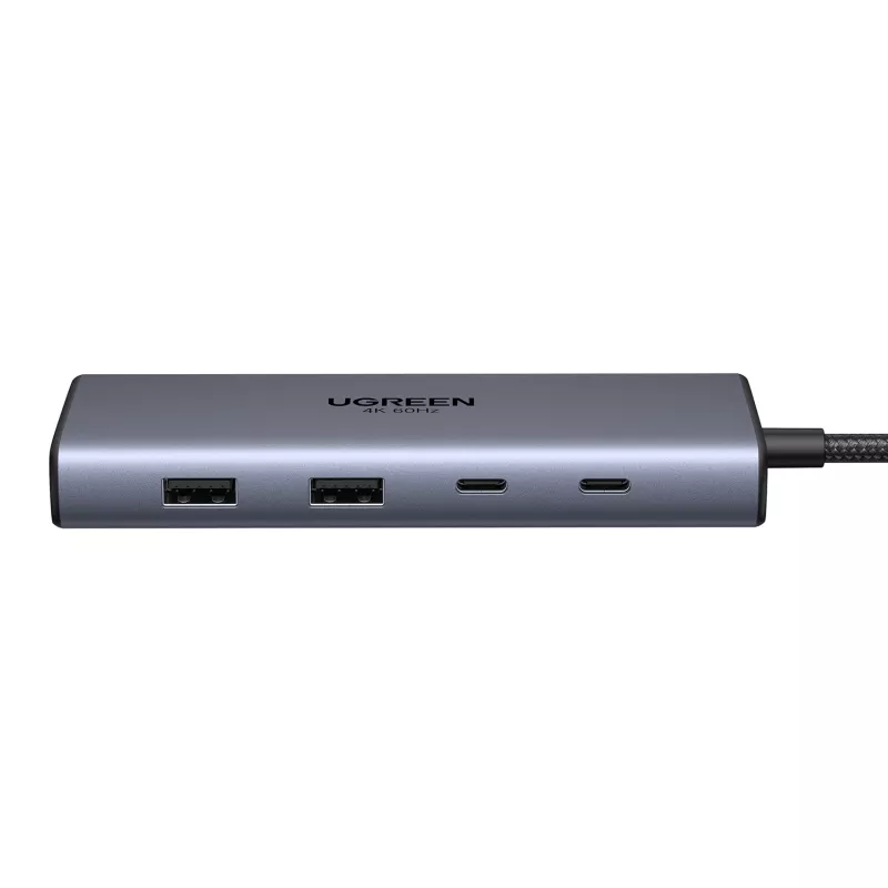 Ugreen CM639 USB-C 10-in-1 šakotuvas su 2x HDMI, 2x USB, RJ45, SD/TF, PD 100W