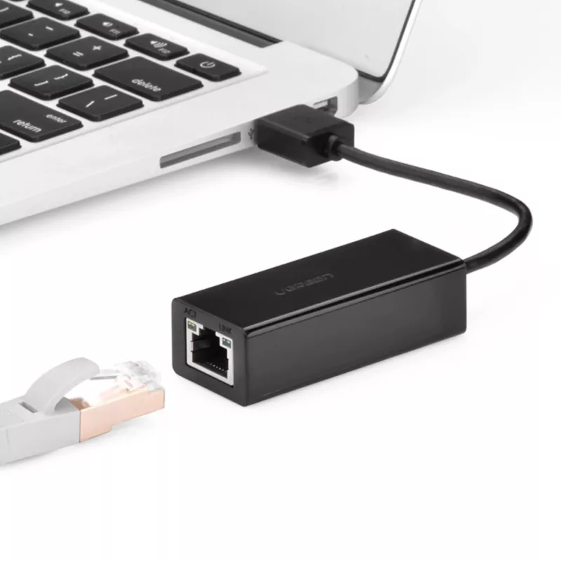 UGREEN CR110 USB 2.0 į RJ45 Ethernet adapteris - juodas