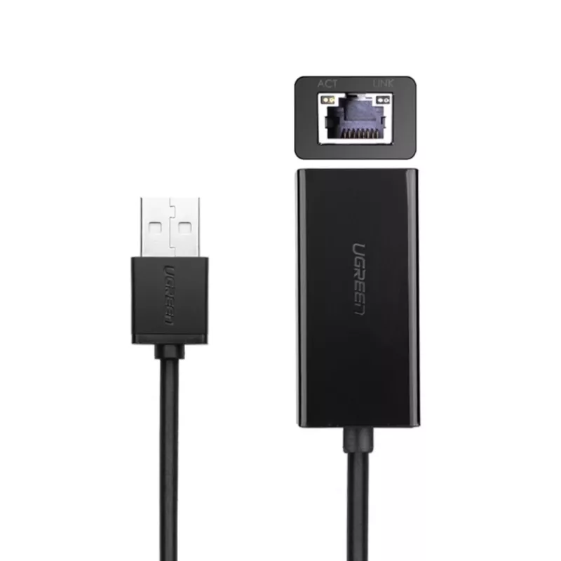 UGREEN CR110 USB 2.0 į RJ45 Ethernet adapteris - juodas