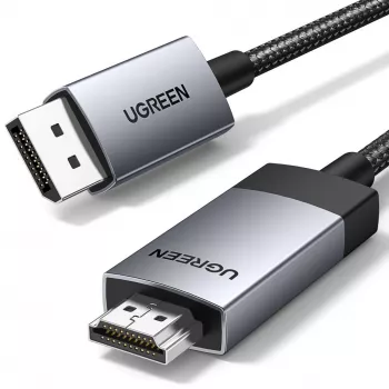 UGREEN DP119 DisplayPort–HDMI kabelis 2 m, 4K 60Hz, pilkas