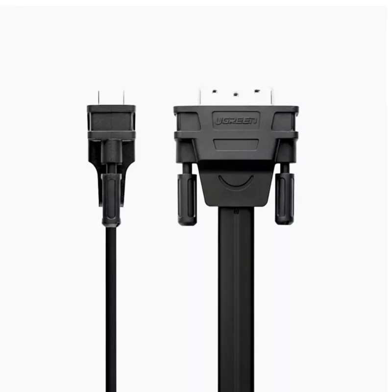 UGREEN DVI-D 24+1 į VGA aktyvus vaizdo adapteris (vyriškas į moterišką) – juodas
