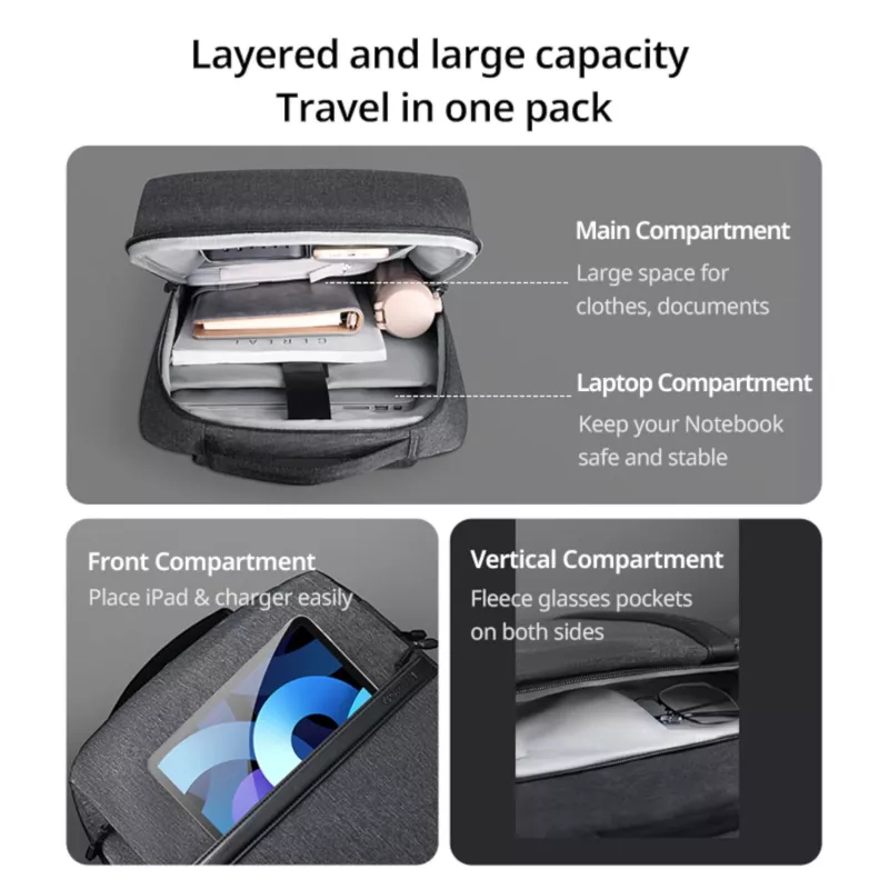 UGREEN Laptop Backpack B02 (iki 15,6 colio, vandeniui atspari, YKK užtrauktukai, atspari dilimui)
