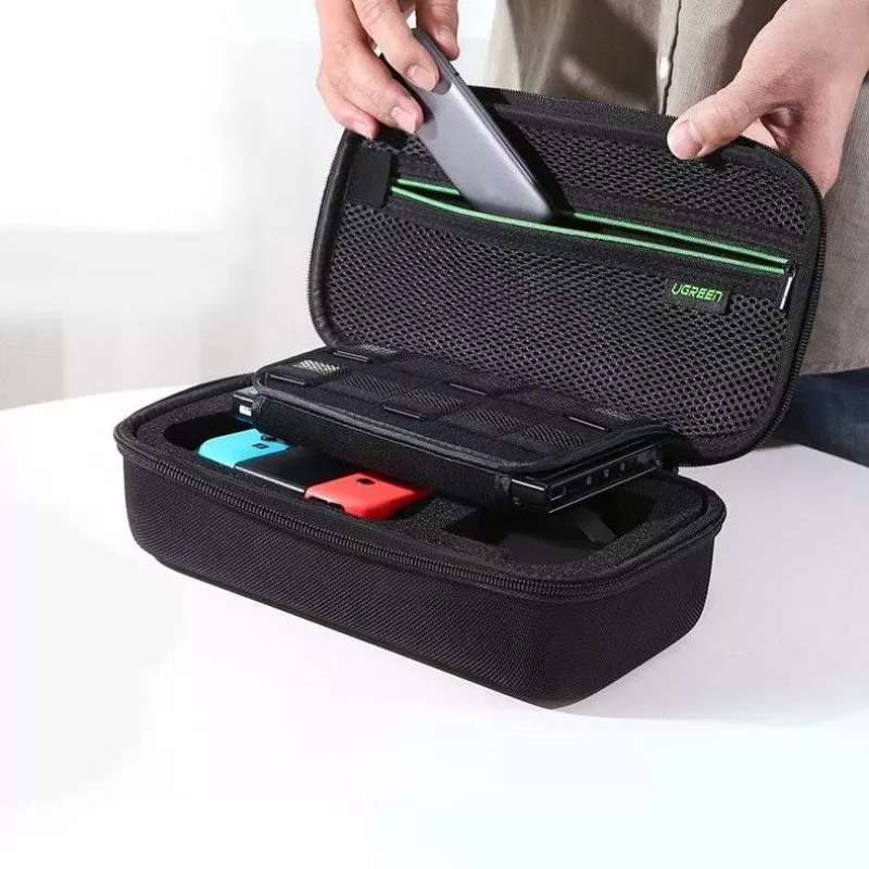 UGREEN LP145 apsauginis dėklas nešiojamam Nintendo Switch, EVA kietas korpusas, Oxford juodos spalvos