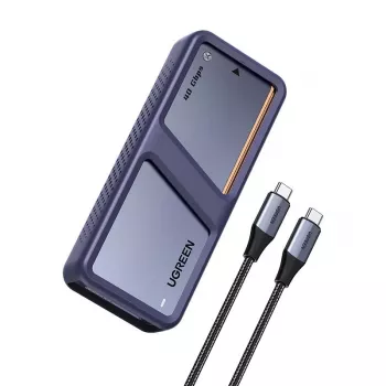 UGREEN M.2 NVMe SSD korpusas D703 USB4 40Gbps, be įrankių, aliuminio, Space Grey