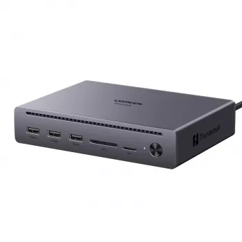 UGREEN Maxidok 10-in-1 Thunderbolt 5 Docking Station su 8K trigubu ekranu ir 140W įkrovimu
