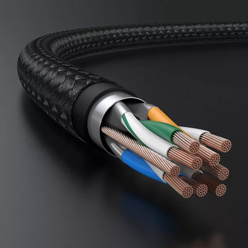 UGREEN NW150 Cat 7 Ethernet kabelis 1 m - juodas