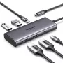 UGREEN Revodok Pro 206 USB-C 6-in-1 šakotuvas su 4K HDMI, 100W PD, Gigabit Ethernet, USB 3.0