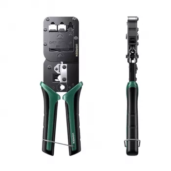 UGREEN RJ45 tinklo presavimo įrankis su prakišamais kontaktais, pjaustytuvas ir nuėmiklis RJ45, RJ12, RJ11, Cat5, Cat5e, Cat6, Cat6a, Cat7, Cat8