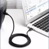UGREEN US135 USB 2.0 A-B laidas, auksu dengtomis jungtimis, 2 m, juodas