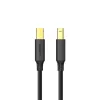 UGREEN US135 USB 2.0 A-B laidas, auksu dengtomis jungtimis, 2 m, juodas