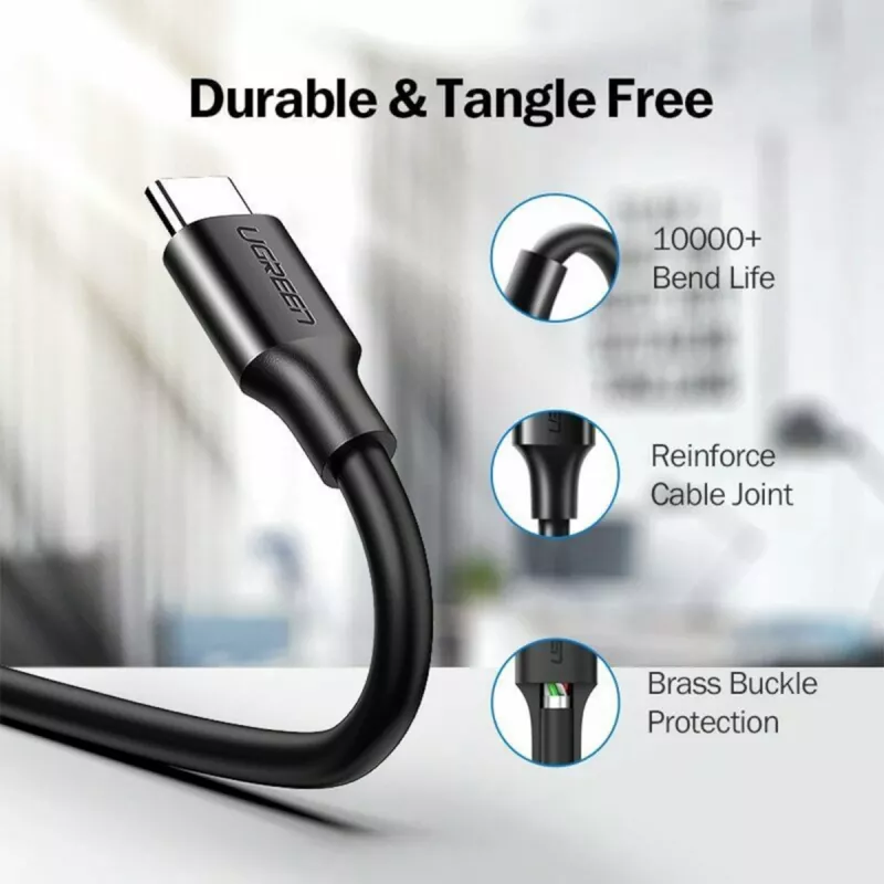 UGREEN US184 USB-A į USB-C 3.0 laidas, 2 m, juodas