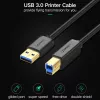 UGREEN US210 USB 3.0 A–B laidas, 2 m, juodas