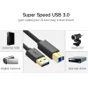 UGREEN US210 USB 3.0 A–B laidas, 2 m, juodas