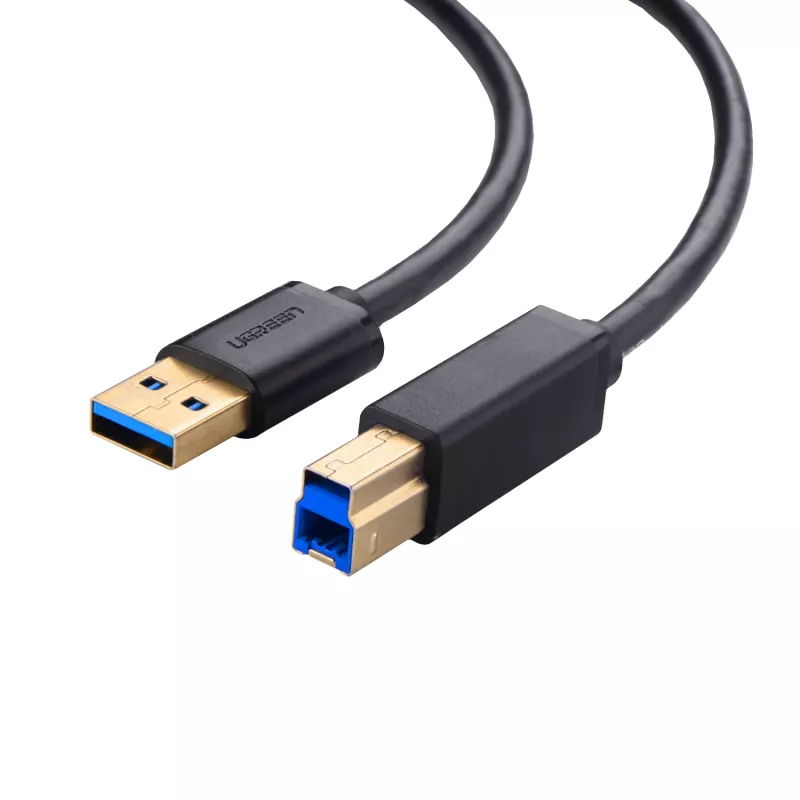UGREEN US210 USB 3.0 A–B laidas, 2 m, juodas