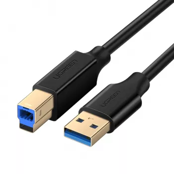 UGREEN US210 USB 3.0 A–B laidas, 2 m, juodas