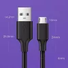 UGREEN US289 Micro USB / USB-A laidas 0,25 m – juodas