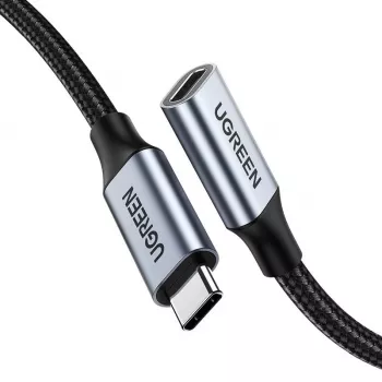 UGREEN US372 USB-C į USB-C laidas 100W 5A 10Gbps 0,5m pilkas
