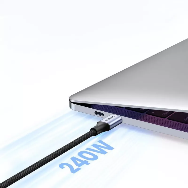 UGREEN US535 USB-C į USB-C PD laidas 240W 5A 1m - Pilka