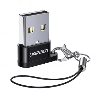 UGREEN USB A vyriškas į USB Type-C moterišką adapterį (juodas)
