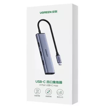 UGREEN USB-C Hub 4 prievadų USB 3.2 Gen 1 sidabrinis