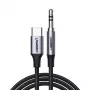Ugreen AV143 USB-C – 3,5 mm mini jack kabelis, 1 m, pilkas (UGREEN)