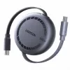 UGREEN USB-C į USB-C PD 100W įtraukiamas greito įkrovimo laidas 1m juodos spalvos