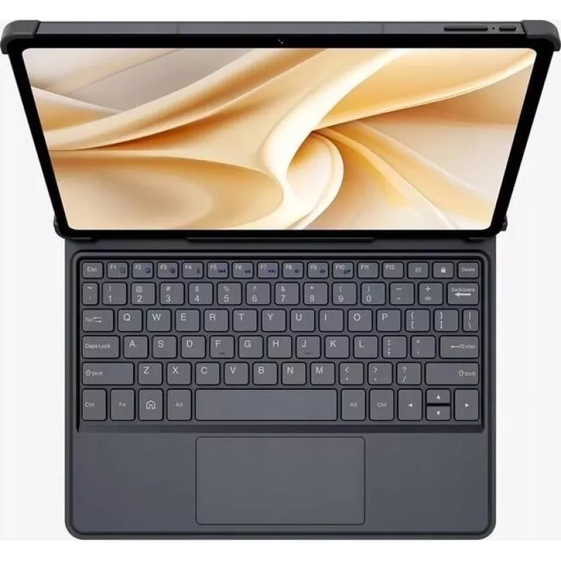 Ulefone Tab A11 Pro klaviatūros dėklas su jutikliniu kilimėliu, QWERTY, Pogo Pin, juodas