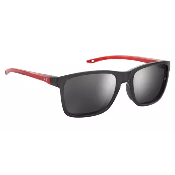 Under Armour vaikiški akiniai nuo saulės UA7002S268F6T – matinė juoda, pilki lęšiai, 56 mm