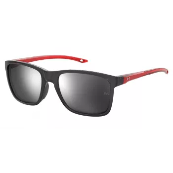 Under Armour vaikiški akiniai nuo saulės UA7002S268F6T – matinė juoda, pilki lęšiai, 56 mm